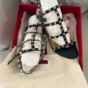 Valentino Garavani Black Studded Heels 9.5W